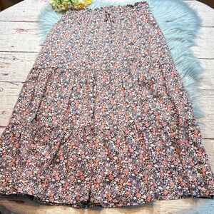 C&C California Floral Maxi Skirt sz S